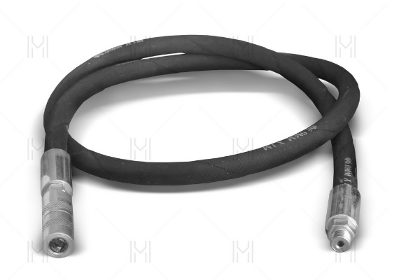 Grease hose 0.5m rubber - with end