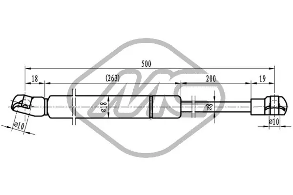 Gas Spring, bonnet