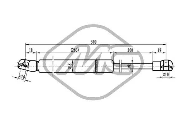 Gas Spring, bonnet