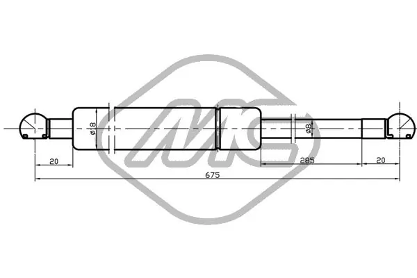 Gas Spring, bonnet