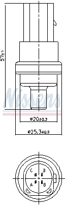 Sensor, coolant temperature