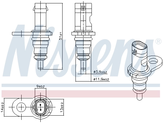 Sensor, coolant temperature