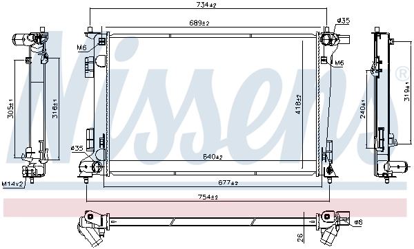 Radiator, engine cooling