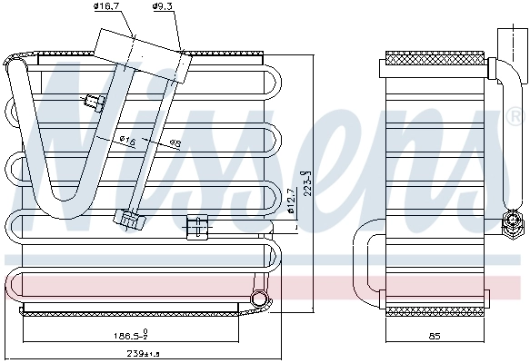 Evaporator, air conditioning