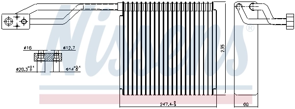 Evaporator, air conditioning