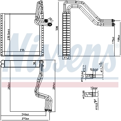 Evaporator, air conditioning