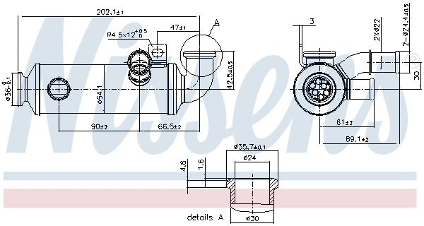 Cooler, exhaust gas recirculation