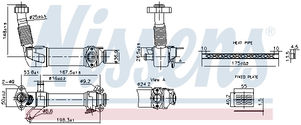 Cooler, exhaust gas recirculation