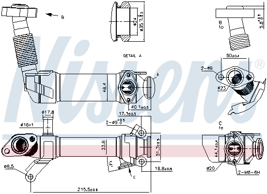 Cooler, exhaust gas recirculation