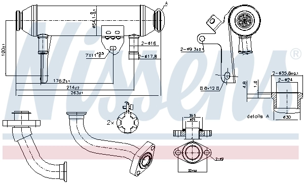 Cooler, exhaust gas recirculation