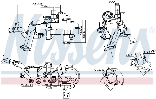 Cooler, exhaust gas recirculation