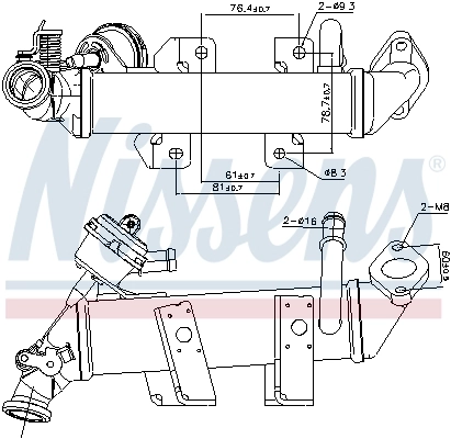 Cooler, exhaust gas recirculation