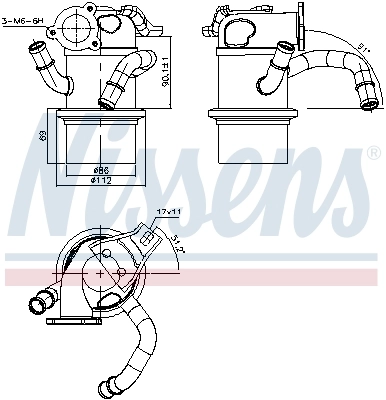 Cooler, exhaust gas recirculation