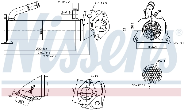 Cooler, exhaust gas recirculation