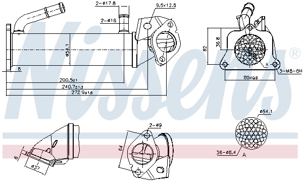 Cooler, exhaust gas recirculation
