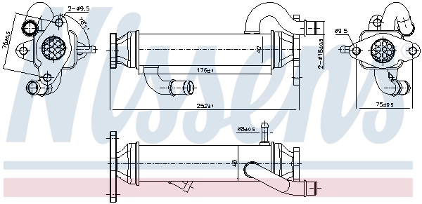 Cooler, exhaust gas recirculation