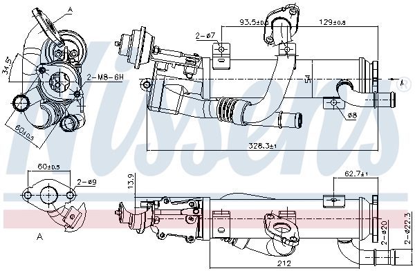 Cooler, exhaust gas recirculation