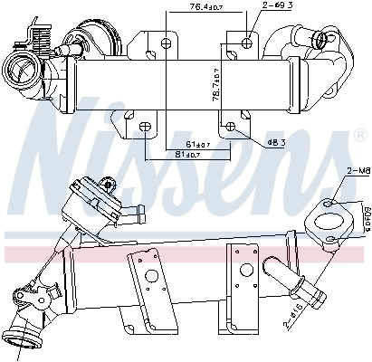Cooler, exhaust gas recirculation
