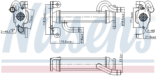 Cooler, exhaust gas recirculation