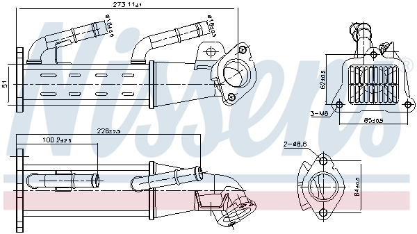 Cooler, exhaust gas recirculation