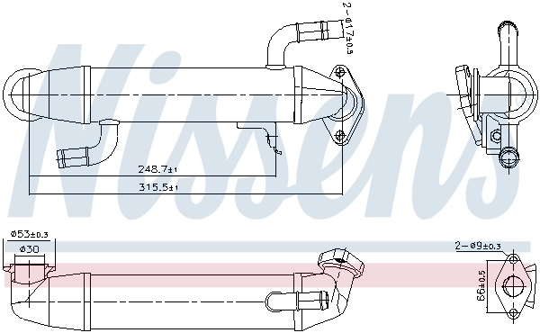 Cooler, exhaust gas recirculation