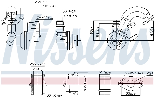 Cooler, exhaust gas recirculation
