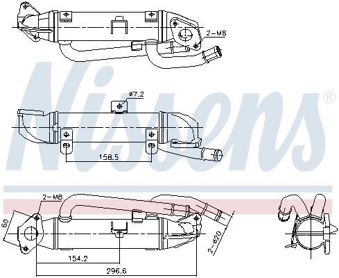 Cooler, exhaust gas recirculation