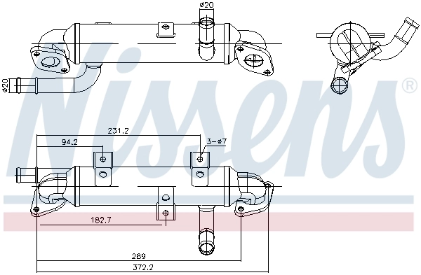 Cooler, exhaust gas recirculation
