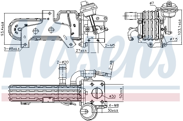 Cooler, exhaust gas recirculation