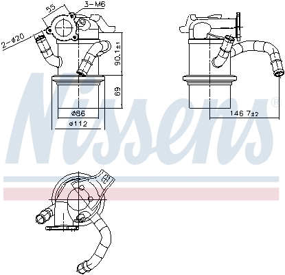 Cooler, exhaust gas recirculation
