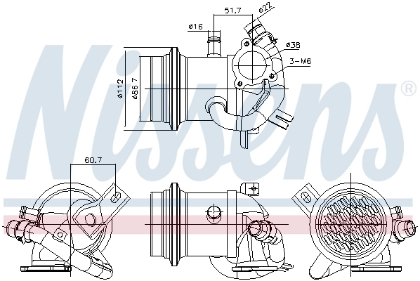 Cooler, exhaust gas recirculation