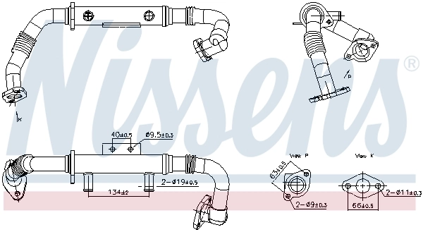 Cooler, exhaust gas recirculation