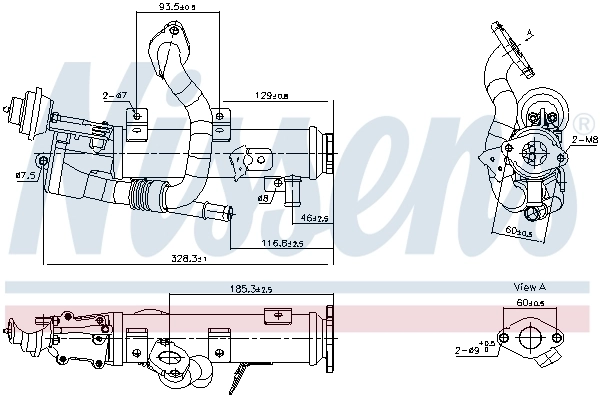 Cooler, exhaust gas recirculation