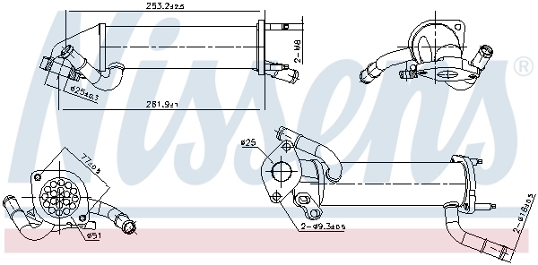 Cooler, exhaust gas recirculation