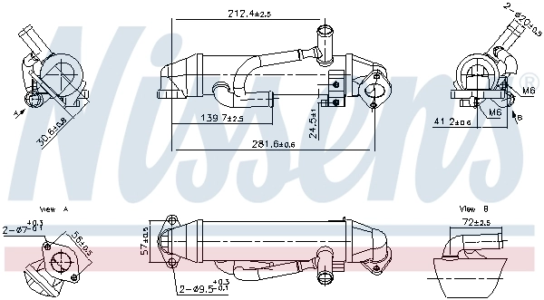 Cooler, exhaust gas recirculation