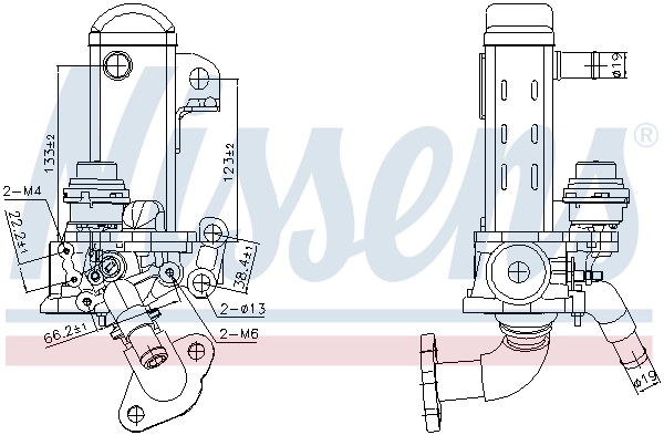 Cooler, exhaust gas recirculation