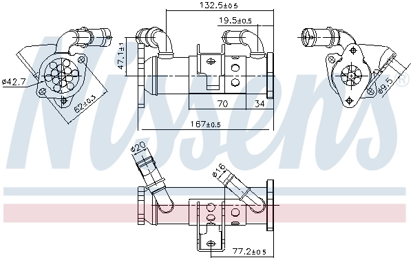 Cooler, exhaust gas recirculation
