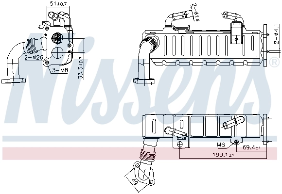 Cooler, exhaust gas recirculation