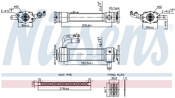 Cooler, exhaust gas recirculation