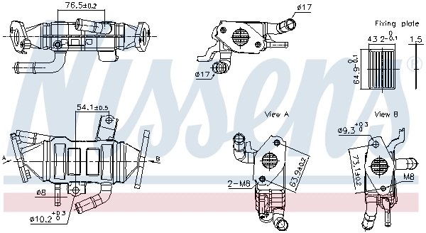 Cooler, exhaust gas recirculation