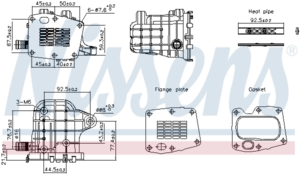Cooler, exhaust gas recirculation