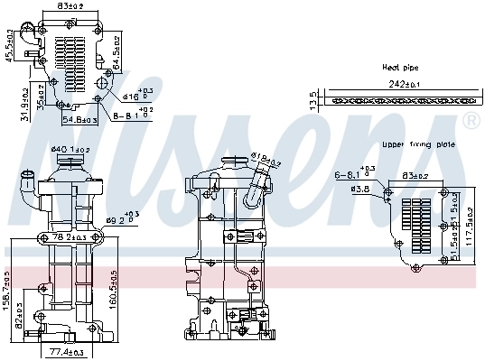 Cooler, exhaust gas recirculation