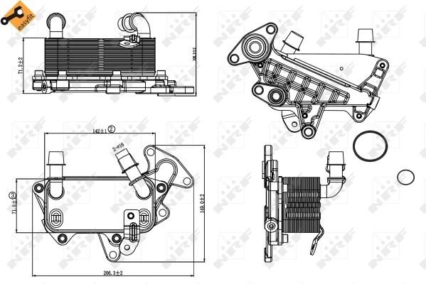 Oil Cooler, automatic transmission
