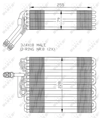 Evaporator, air conditioning