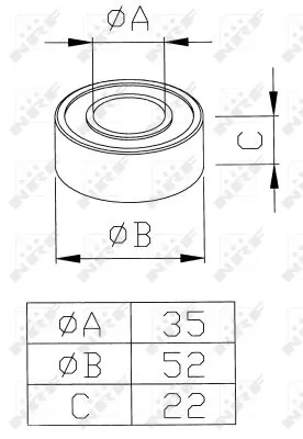 Bearing, compressor shaft