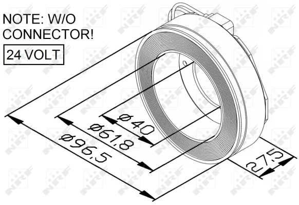 Coil, magnetic clutch (compressor)