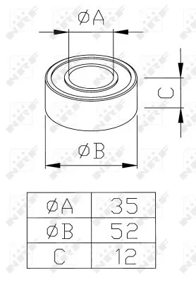 Bearing, compressor shaft