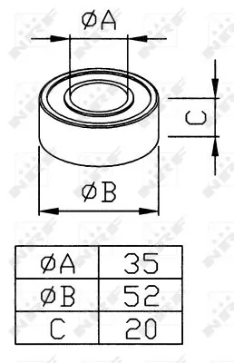 Bearing, compressor shaft