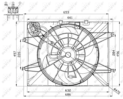 Fan, engine cooling