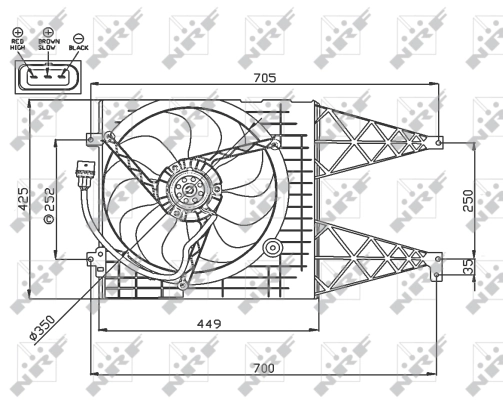 Fan, engine cooling